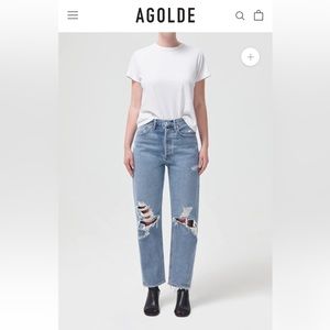 AGOLDE 90'S MID RISE LOOSE FIT in FALL OUT